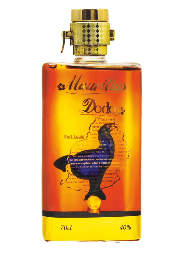 Brown rum from Mauritius with Dodo in bottle, 700ml