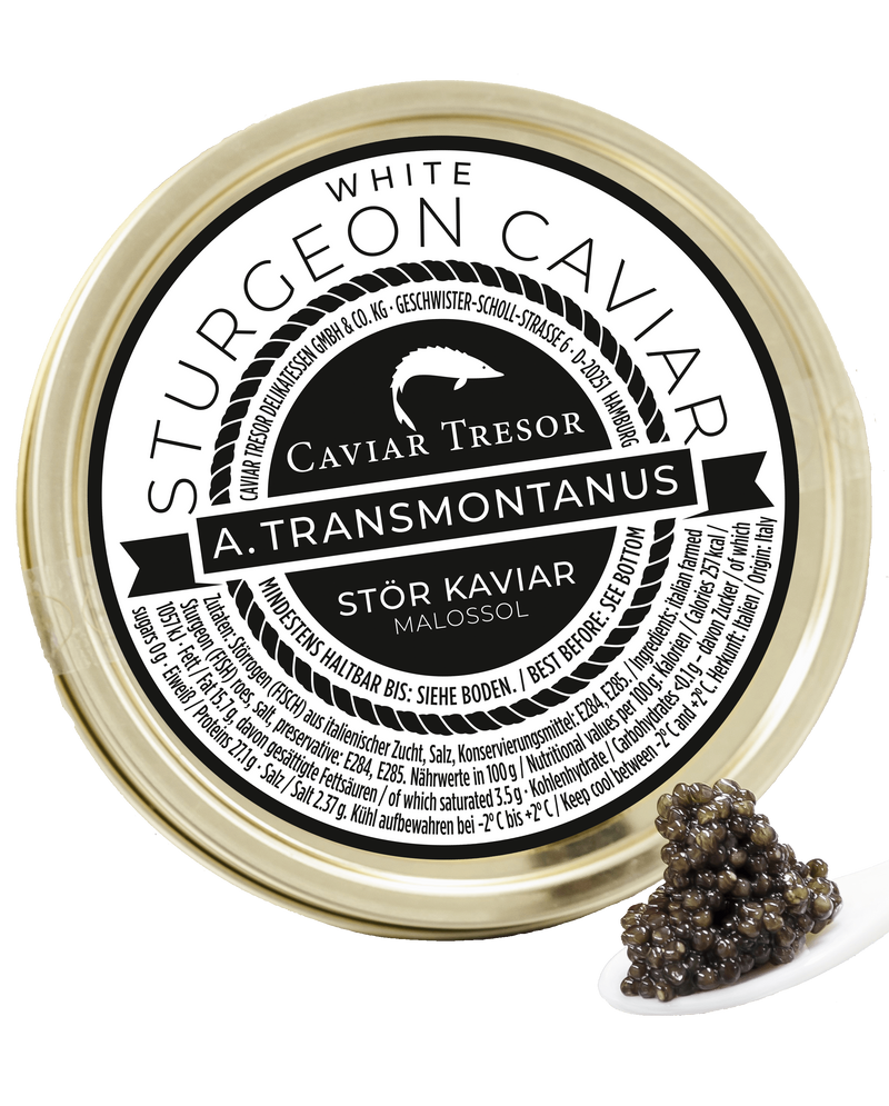 Italienischer Transmontanus (v. weißen Stör) Kaviar