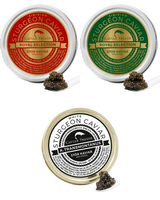50g Franz. Osietra Imperial d´Aquitaine und 50g Ital. Imperial Baerii Kaviar und 50g Ital. Osietra v. weißem Stör Kaviar