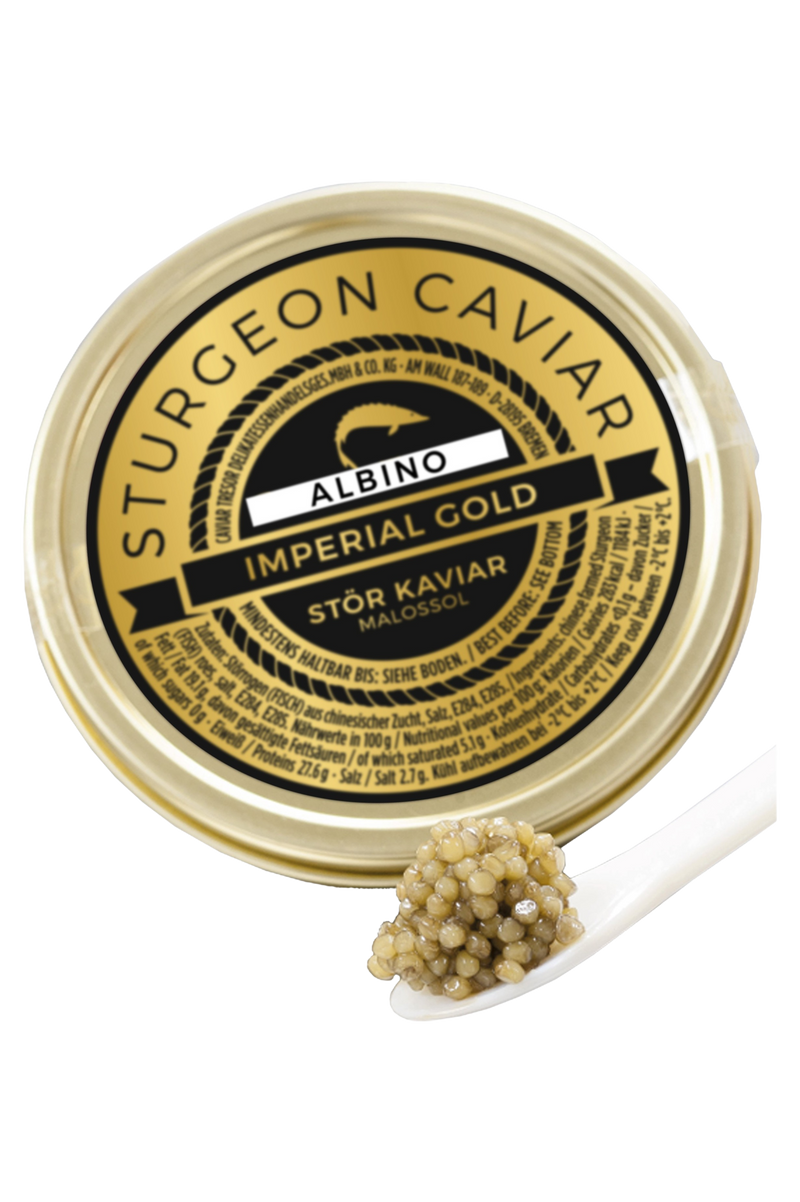 Albino sturgeon caviar from Amur Beluga
